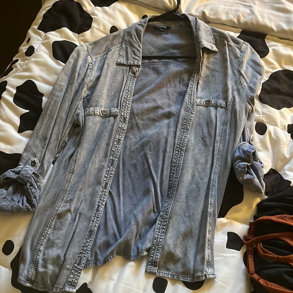 Acid washed cardigan